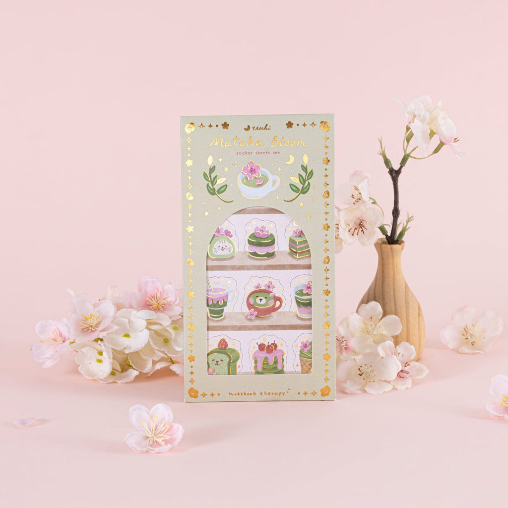 Tsuki ‘Matcha Bloom’ Sticker Set ☾