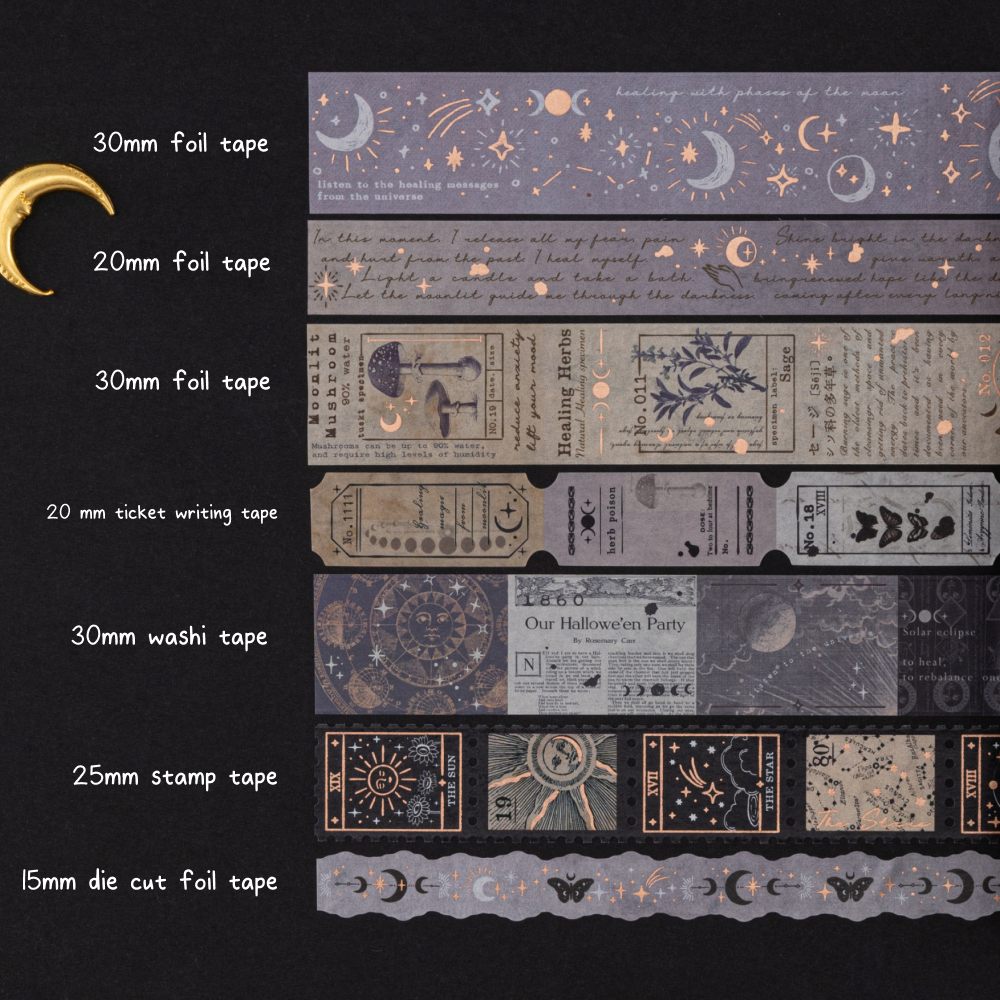 Tsuki ‘Moonlit Alchemy’ Washi Tape Set ☾