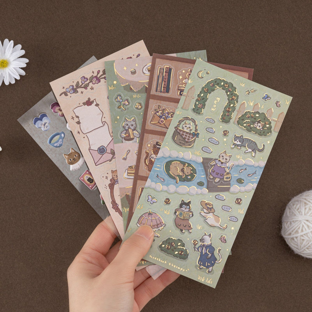 Tsuki ‘Vintage Neko’ Sticker Set ☾