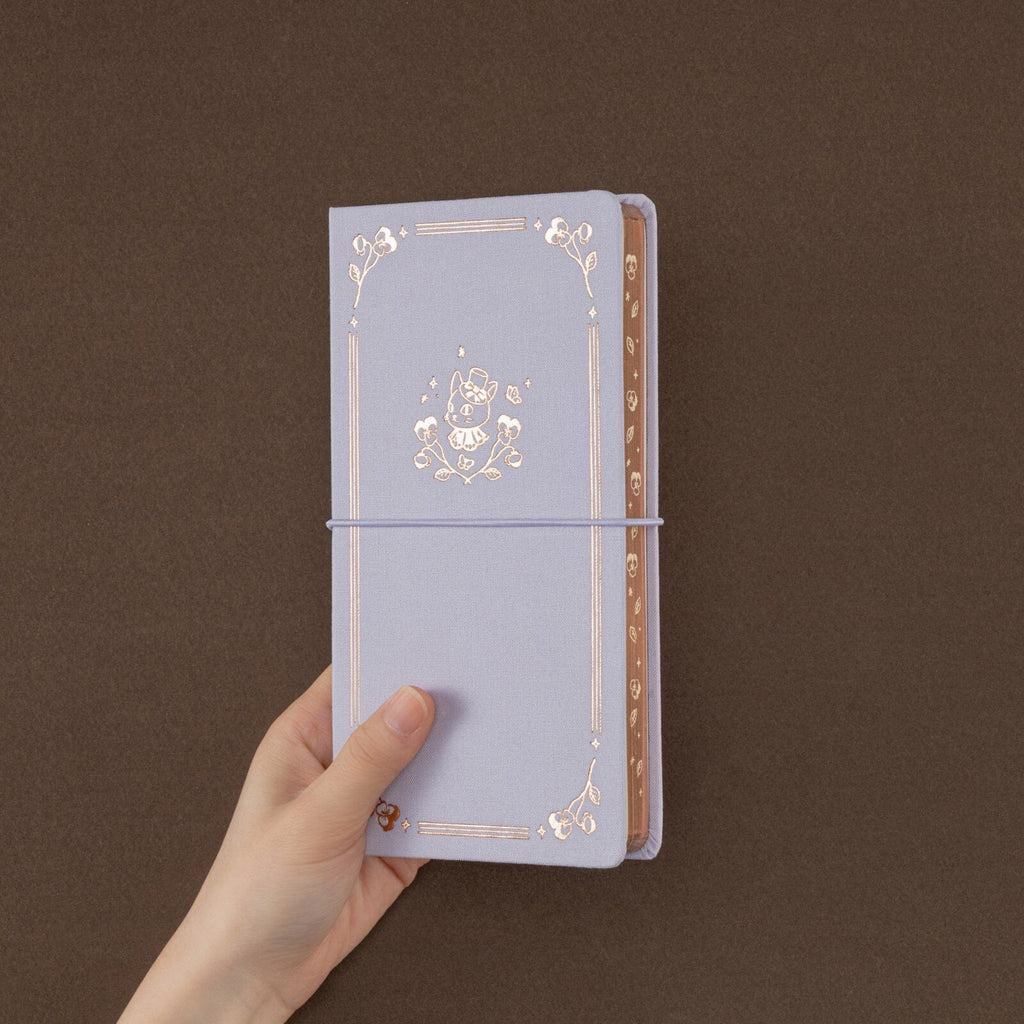 Tsuki ‘Neko Pansy’ Limited Edition Luxury Travel Notebook ☾
